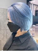 ブルーボブ_チェリーブラウンフェミニンロング_ba364881