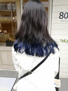 ハチマルハチ エアー 向ヶ丘遊園店(808 air) 裾ネイビーブルーなデザインカラー@30代40代50代60代