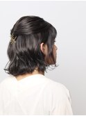 カジュアルハーフアップ