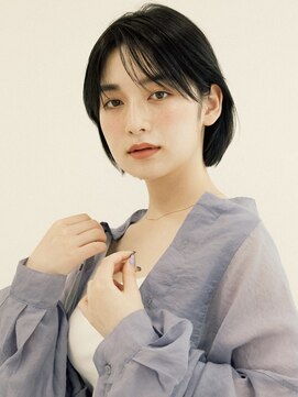 オンク 新宿(onk) 黒髪/グレーベージュ/レイヤーロング/前髪パーマ[新宿駅]