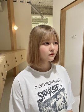 ニール 名古屋 伏見 丸の内(NEELU) 【Neelu_citron_hachi】くすみブロンド×ミニボブ