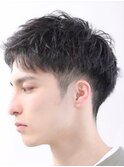 ダークアッシュ/ニュアンスパーマ/韓国マッシュ/スペインカール