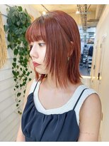 エイム(AiM)&nbsp;オレンジベージュ/ブリーチ無しダブルカラー#切りっぱなし