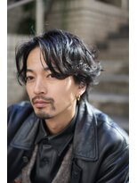 オルト(Altn)&nbsp;大人の波巻きスパイラルパーマミディアムロングメンズカットヘア