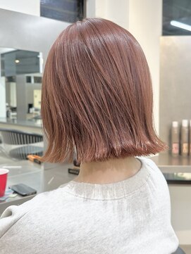 ラック 表参道(LUCK) ボブピンクベージュ/チェリーピンク/表参道/原宿/ボブ