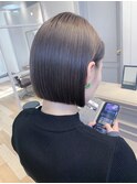 乾かすだけでキマる髪/馴染むハイトーンパールグレージュボブ