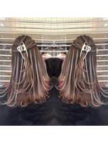 アンダーバーホワイト(_white)&nbsp;ハイライトブリーチ髪質改善トリートメントエクステ神戸三宮