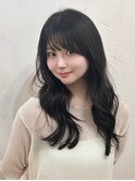 くびれ アプリコットオレンジ 夏のヘアアレンジハイライトカラー