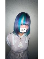 ビゼ 梅田(BIZE)&nbsp;グリーン＆パープルブロックカラー