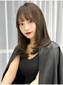セミロング髪質改善トリートメントレイヤーカット縮毛矯正