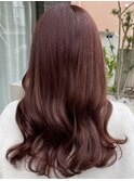 ピンクグレージュ/ピンクベージュ/透明感カラー/レイヤーカット