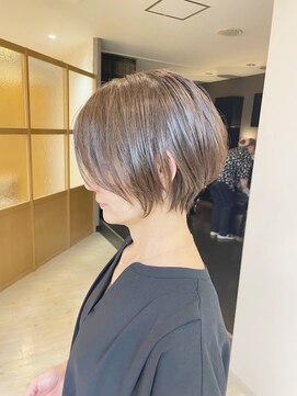 チェレ ブラン 堺東店(Chere brun) 40代50代大人ショート×ショートボブ×白髪ぼかしブラウン