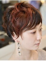 ヘア デザイン リスク(HAIR DESIGN RISK)&nbsp;【RISK高橋勇太】ピンクグレージュアンニュイクールショート