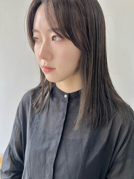 ヘアー アイス 御器所本店(HAIR ICI) 20代30代大人美人小顔ブリーチなし韓国ヘアアッシュブラック