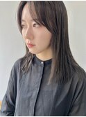 20代30代大人美人小顔ブリーチなし韓国ヘアアッシュブラック