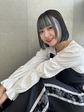 ロンド 表参道店(Lond) インナーカラー/イヤリングカラー/ミルクティーベージュ/ボブ