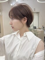 ビュー フクオカ(VIEW FUKUOKA)&nbsp;フェミニンで可愛いチェリーブラウンイメチェンショートボブ