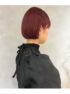 フォト 新宿(foto) ショートヘアレイヤーカットデザインカラーオリーブベージュ新宿