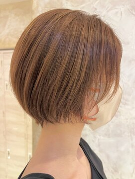 ダブルバイグリッター(W by GRITTERs) 丸みショートボブ ショートボブ ベージュブラウン