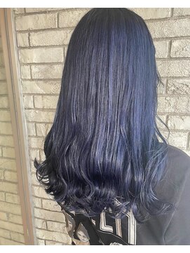 フーコー 朝日ヶ丘店(fuhcoh) 透明感ネイビーブルー