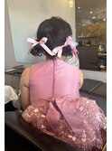 ツインお団子×リボン