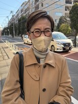 エウペ 渋谷(WEUPE)&nbsp;斜めバング/グレージュカラー/デザインカラー/シルキーベージュ