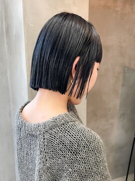 テトヘアー(teto hair) 切りっぱなし　ボブ　ブラック　ぱっつん　漆黒