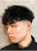 佐賀メンズショート波巻きパーマツイスパメンズパーマ刈り上げ