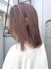 【透明感カラー】ブリーチなしダブルカラー+ブロー　￥11550　