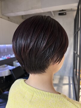 エリマ 調布(elima) レディースショートボブワンカラーショコラブラウンカラー