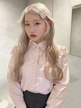 ペレ アネックス 大阪梅田茶屋町店(PELE ANNEX) ホワイトグレージュ/デジタルパーマ/フェザー/梅田