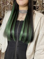 ラブスタシー 博多店(LOVESTASY)&nbsp;グリーンインナーカラー/シールエクステ/博多/福岡