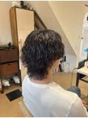 波巻きパーマ【山形メンズカット/寒河江/パーマ/縦落ちツイスパ