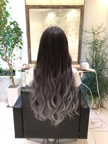 リゼル ユア 渋谷(RISEL YUA)&nbsp;シールエクステを使ったブルーシルバーのグラデーションhair