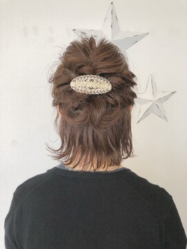 ヘアアンドメイク ムーア(Muuua) ボブの外ハネヘアアレンジ