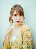 編み込みサイドアップ￥3000