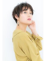 カバーヘア ブリス 戸田公園西口店(COVER HAIR bliss)&nbsp;モードな黒髪小顔マニッシュショートZ戸田公園20代30代40代