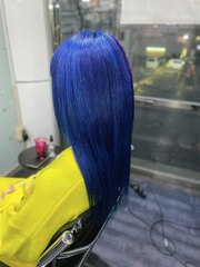 【派手髪】blue × purple【ツートンカラー】
