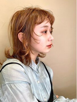 ピークアブー ワン(PEEK-A-BOO ONE) オレンジブラウンカラー＋顔まわりレイヤー　松永幸征