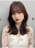 大人かわいい前髪カット顔周りカット美髪ネビージュ