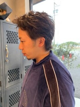 アチーブリス(achieve Liss) メンズ カジュアル無造作パーマ ナチュラル暗髪ブラウン