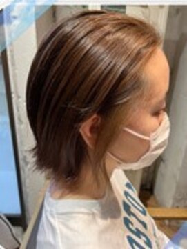 ヘアーショップ エヌアンドエー 越谷店(hair shop N&A) イヤリングカラー・大人ミディ・チョコレート