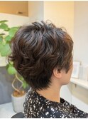 大人ベリーショート×ゆるくしゃパーマ