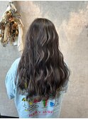 大人かわいいうる艶ロングウェーブ 髪質改善ケアTr パーマ