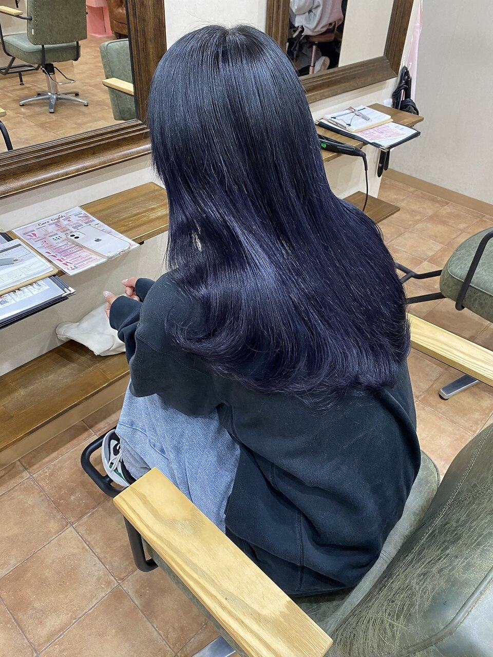 ブルーブラック#シールエクステ#デザインカラー#韓国#名古屋