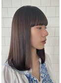ストレート×ミディアムボブ