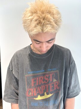 コト 福井大和田店(coto) 福井　大和田　ハイトーンメンズ　スパイキー　ホワイトブロンド