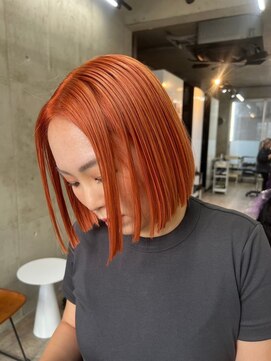 ソルトウォーター(SALT WATER) レイヤーカット/ブラウン/韓国ヘアー/ブリーチ/恵比寿