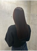 チェリーブラウン髪質改善ストレートロング