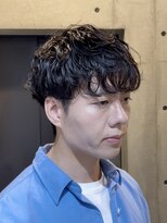 ブルニール 中崎町(BLEUNIR) シャドウパーマ 無造作 韓国メンズ シースルーマッシュ